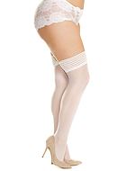 Romantic stockings, lace edge, plus size